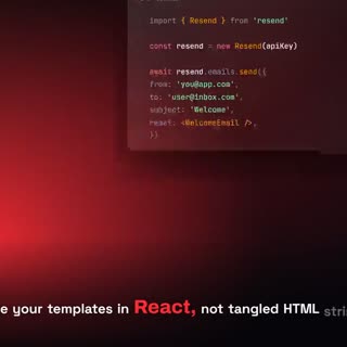 Film made for Resend, developer email